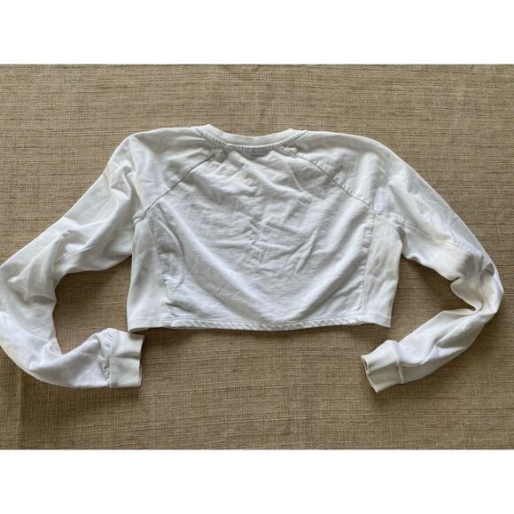 GYMSHARK LIFTING LONG SLEEVE CROP TOP White S - Picture 2 of 5